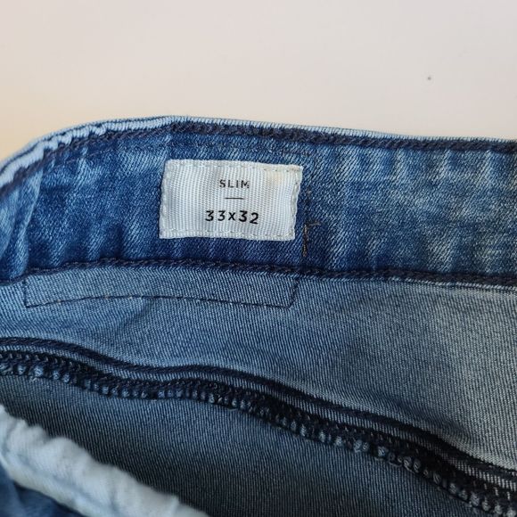 PacSun Slim Jeans Men's Size 33x32 Straight Leg Blue denim - Picture 9 of 13